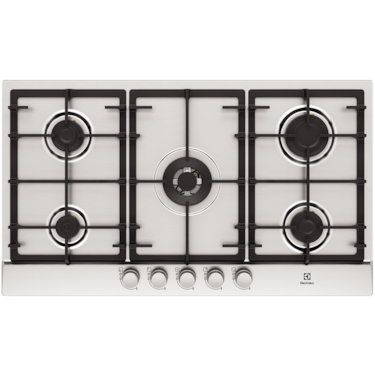 90cm UltimateTaste 300 built-in gas hob with 5 cooking zones