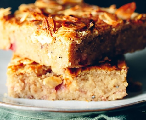 Parsnip Lingonberry Blondies recipe